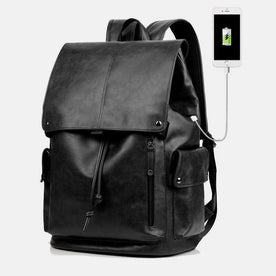 bags : Rugzak Heren Zwart - Waterdichte Herenrugzak met Opladen Via USB - Geschikt voor een Laptop van 13,3 Inch in Black van Pantinoshop
