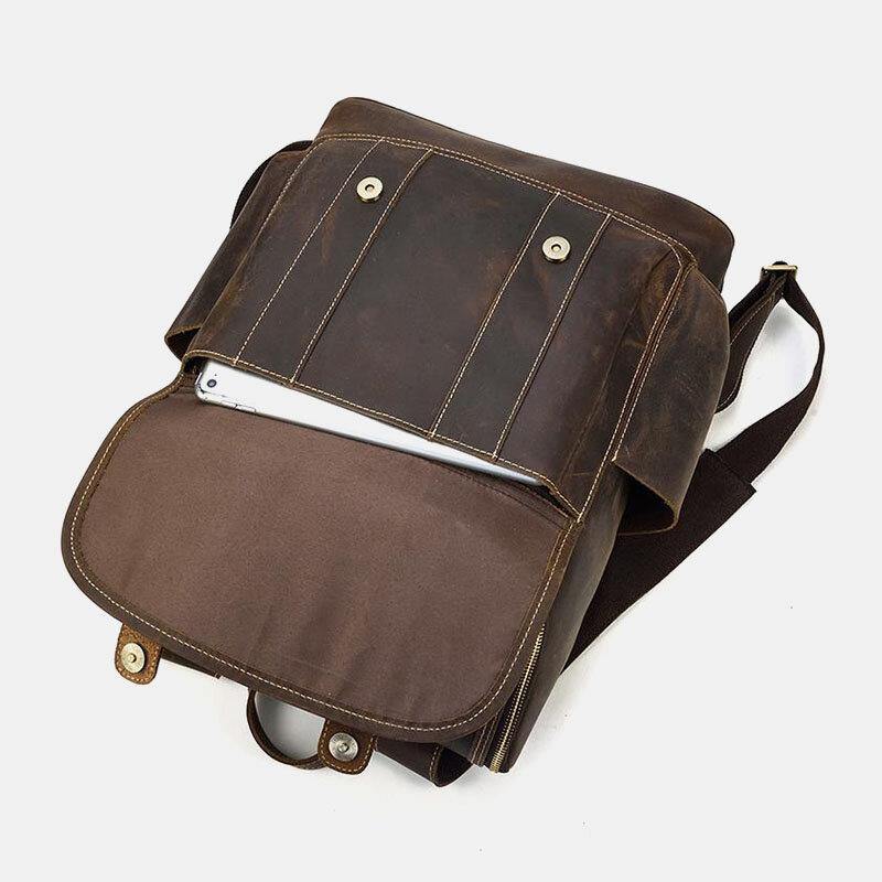 bags : Rugzak Heren Zwart - Vintage Anti-Diefstal Laptoprugzak voor , Geschikt voor 15,6 Inch in van Pantino
