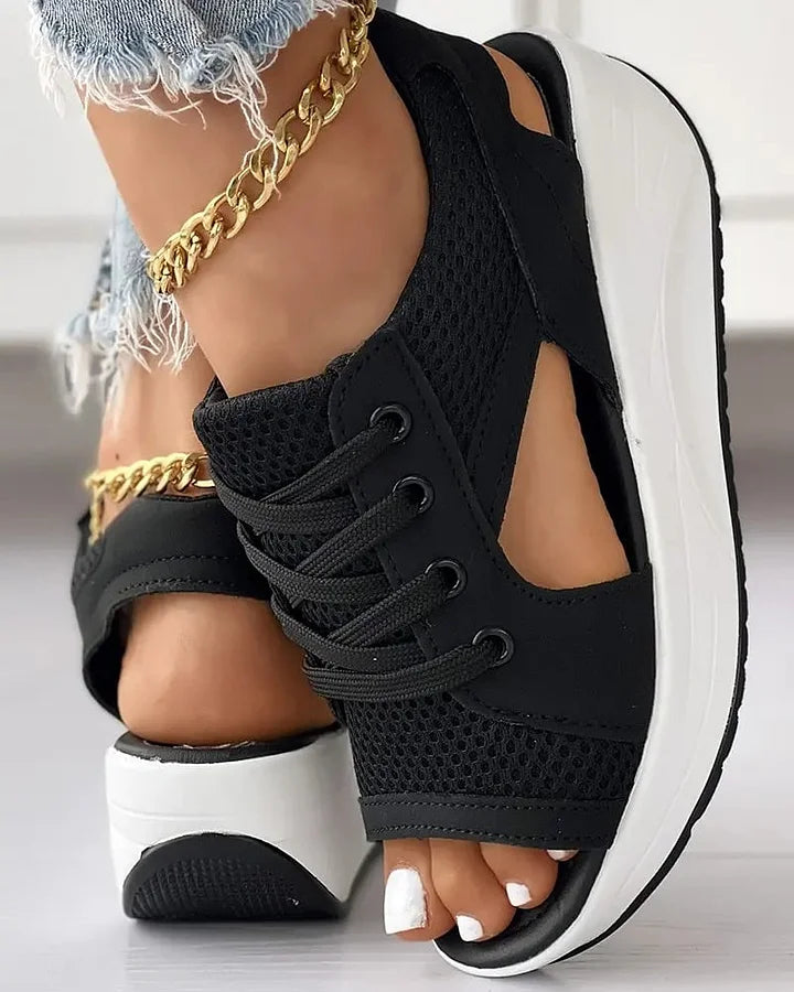 Sandals : On Sandalen Dames - Perfect voor een Trendy en Gemakkelijke Stijl - Zwart in Zwart van Pantino
