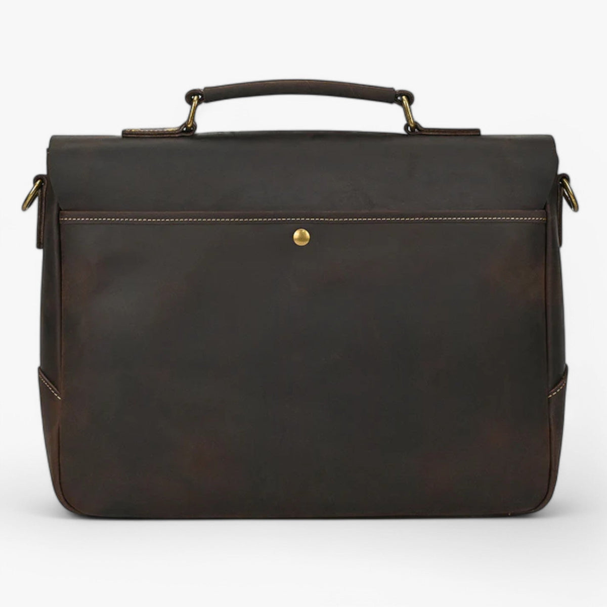 Dames leren laptoptas met schouderband