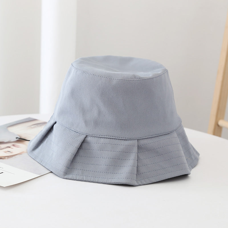 Bucket Hat : Zomer Solid Bucket Hat - Geel in Blauw van Pantino