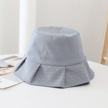 Bucket Hat : Zomer Solid Bucket Hat - Geel in Blauw van Pantino