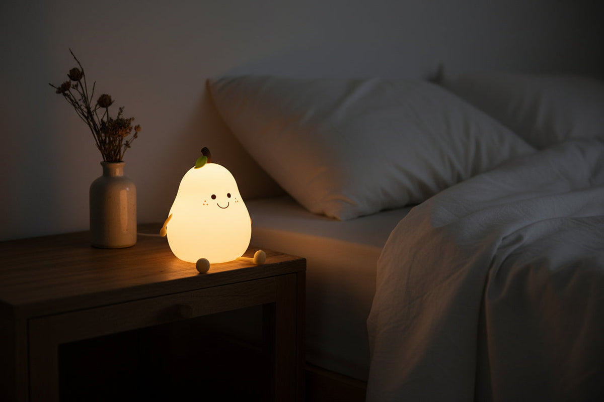 Siliconen Peer Nachtlampje – Aanraak-Dimbare Bedlamp