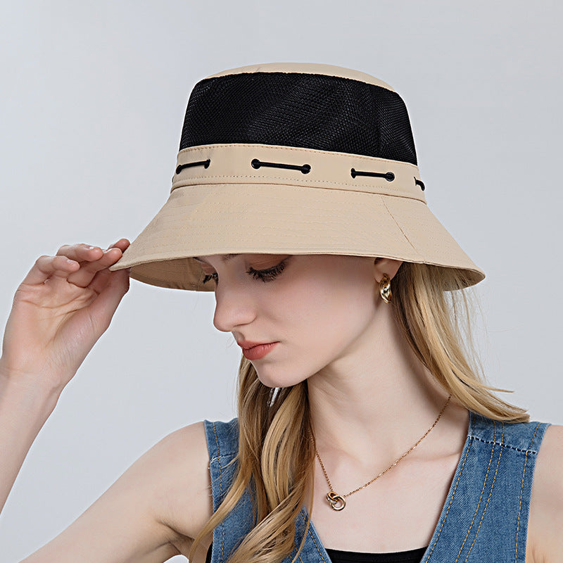 Sun Hat : Ademende Zonnehoed - Khaki in Beige van Pantino