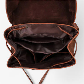 bags : Rugzak Bruin - Premium Leren Leer in van Pantino