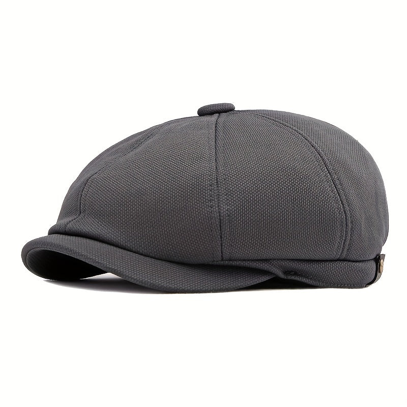 Octagonal Cap : Outdoor Hoed Mannelijke Britse Retro Mode Achthoekige Cap Casual Cap Heren - Zwart in van Pantino
