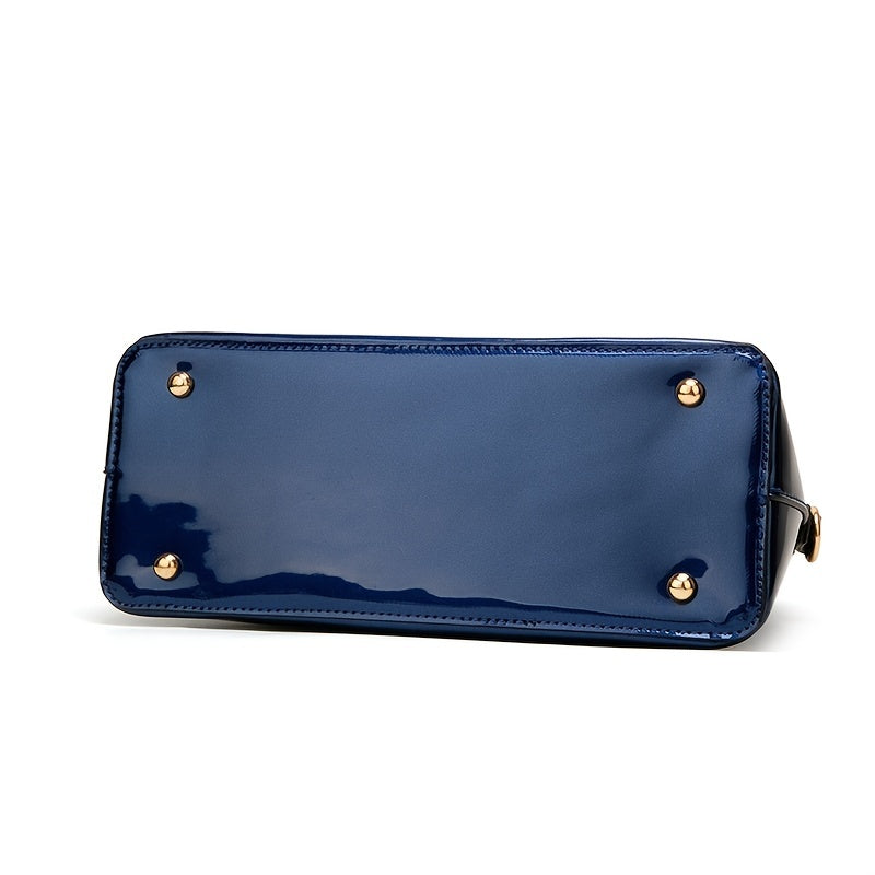 bags : Chique Glanzende Tas met Rits - Praktisch en Elegant voor Elke Dag - Zwart in van Pantino
