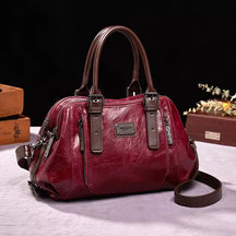 bags : Leren Tas - Marja Dames Leer - Rood in Rood van Pantino