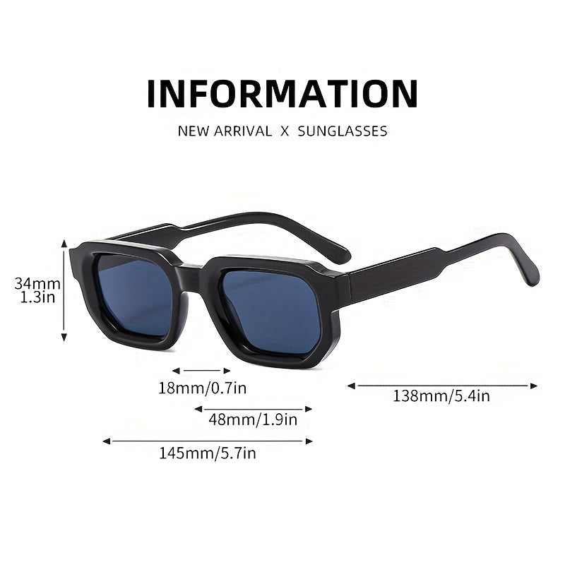 Sunglasses : Zonnebril Heren Zwart - Men 1pc Nieuwe Retro met Vierkant Frame voor Vintage in van Pantino