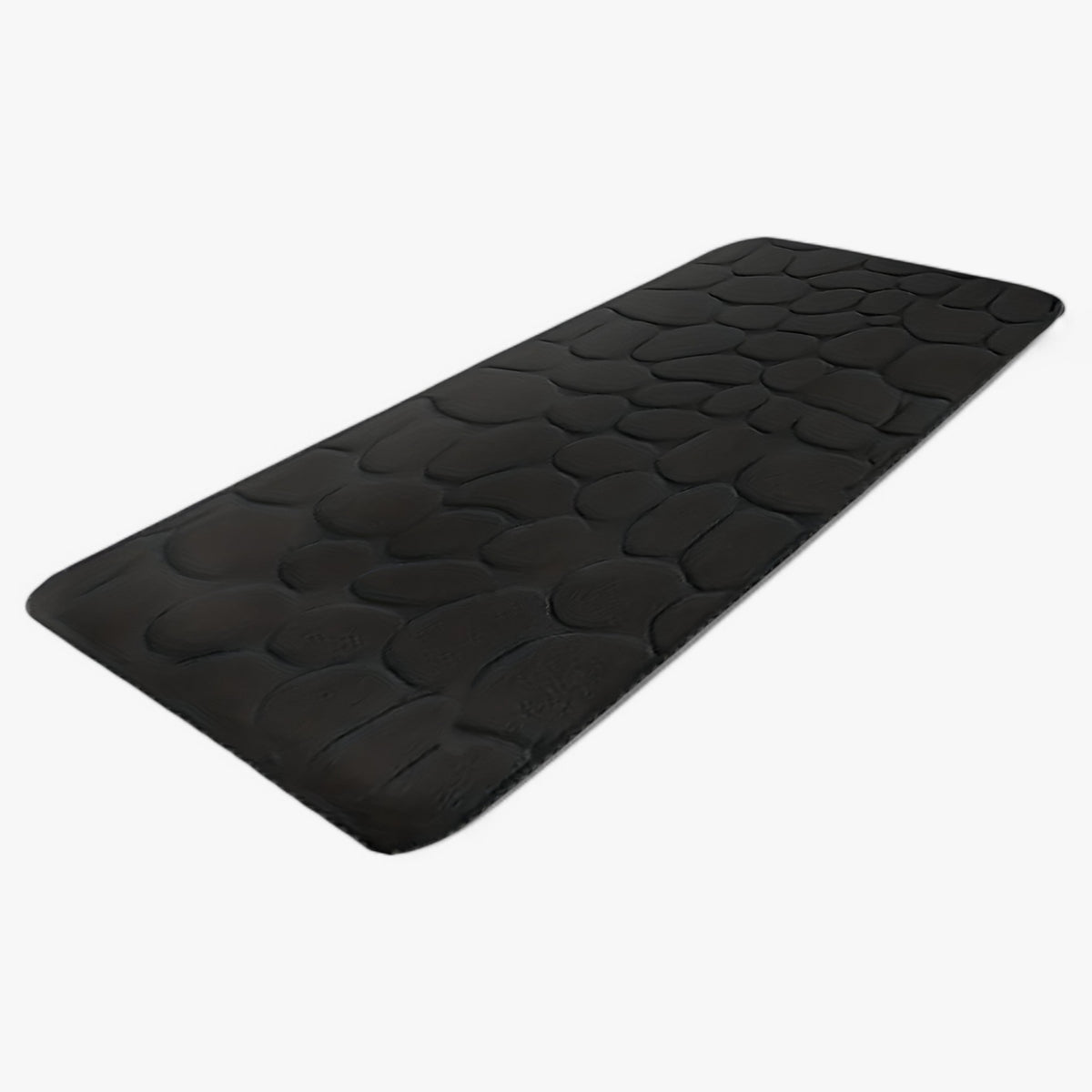 home & garden : Grote Badkamermat voor Lange Strepen - Machinewasbaar - Grijs in Zwart 50x120cm van Pantino