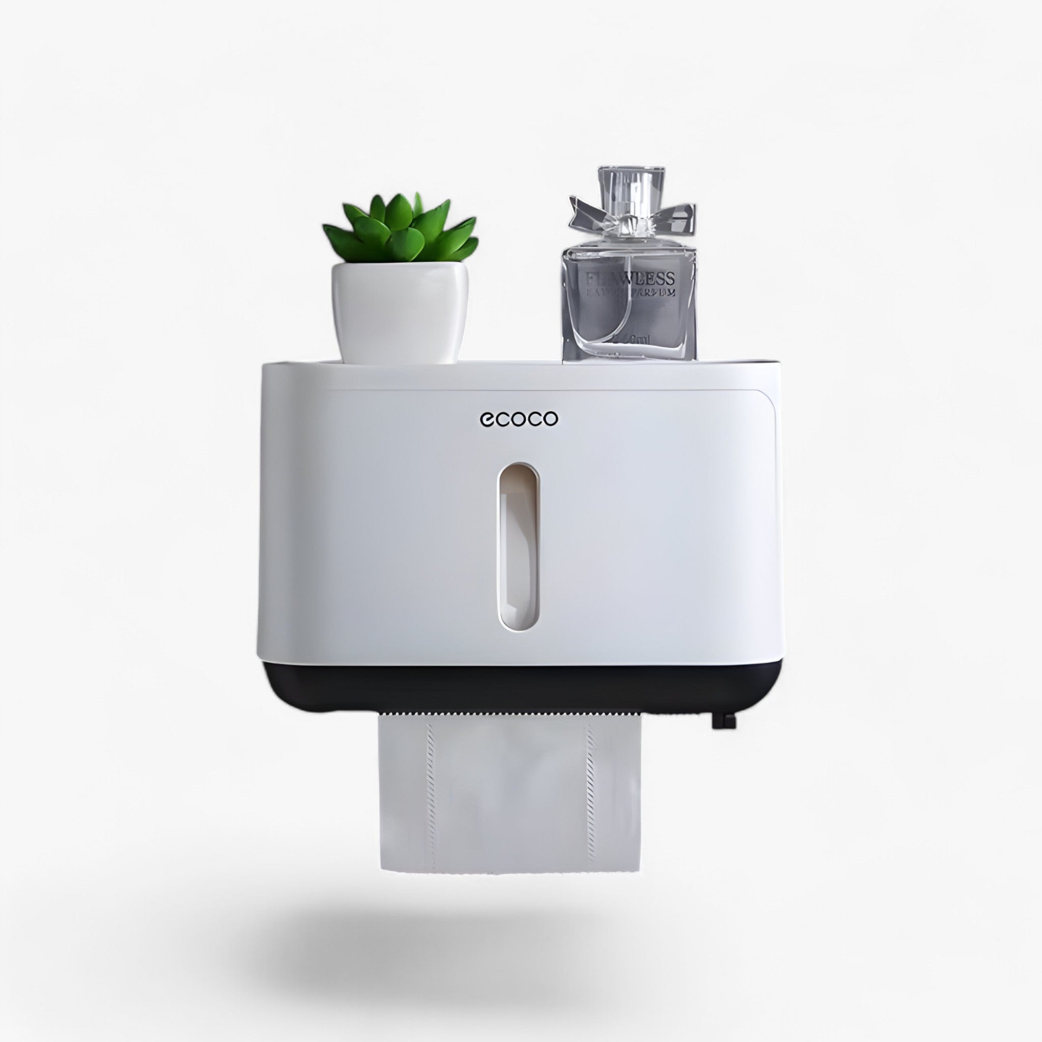 home & garden : Waterdichte Dispenser - Opbergoplossing voor de Badkamer - Wit in E-Zwart van Pantino