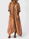 Elodie geborduurde relaxed-fit midi-jurk