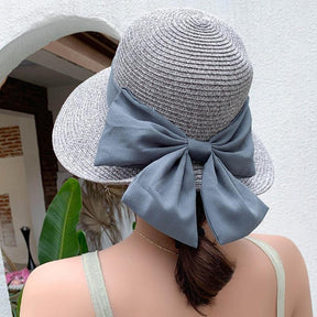 Sun Hat : Dames Zonnehoed met Strik - Beige, Ademend & Casual in van Pantino