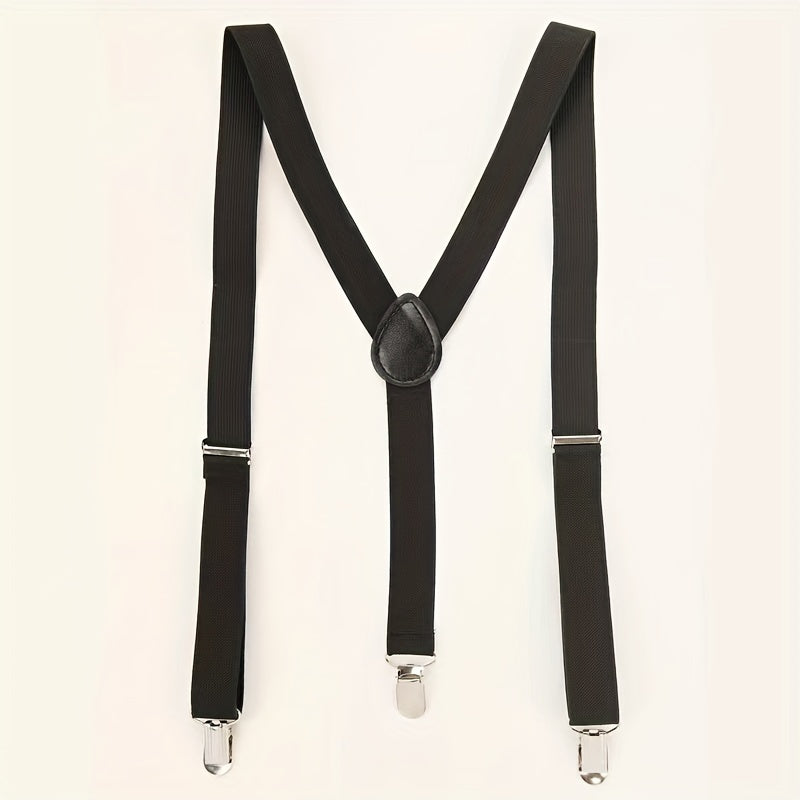 Suspenders : Heren Bretels met 3 Stevige Clips voor Broeken en Pantalons - Zwart in van Pantino