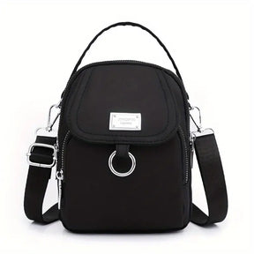 bags : Schoudertas Dames Zwart - ShoulderBag - Voor in van Pantino