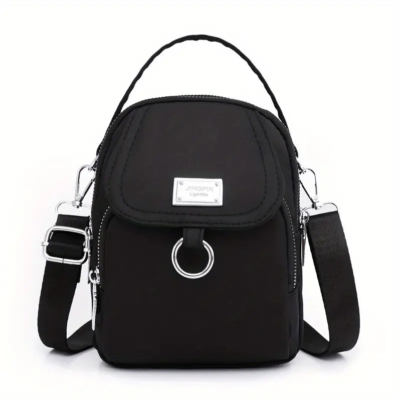 bags : Schoudertas Dames Zwart - ShoulderBag - Voor in van Pantino