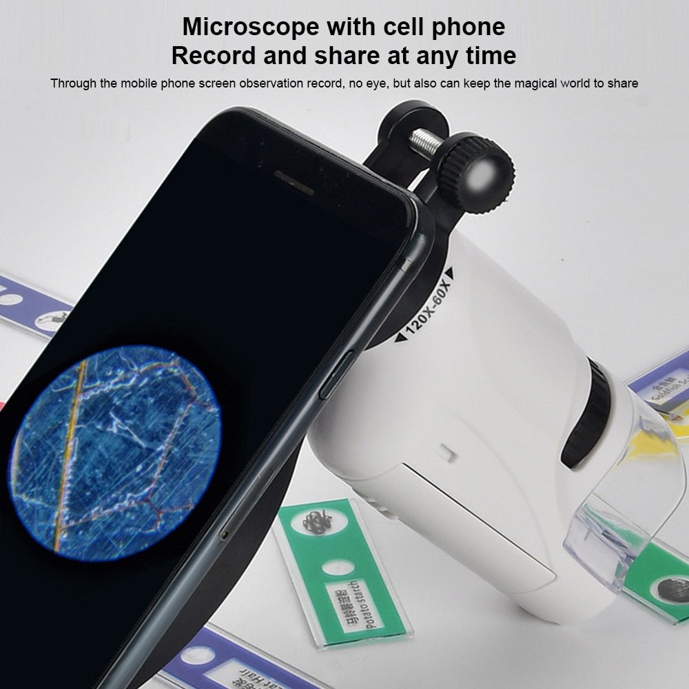 gadgets : PocketScope - Moedig Nieuwsgierigheid aan met de Draagbare Microscoop voor Jonge Ontdekkingsreizigers - Wit in van Pantino