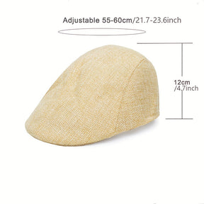 Beret : Baret Zwart - Polyester 1 St Modieuze Dunne Katoenen en Linnen Baretpet voor Middelbare Leeftijd en Ouderen Elegant in van Pantino