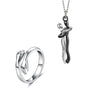 Collier en argent + Bague (2 colliers et 2 bagues)