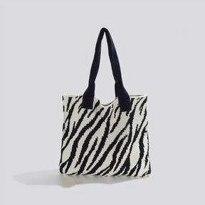 bags : ZeBra - Stijlvolle Tas Dames 4 Cm - Groen-Roze in Zwart-wit van Pantino