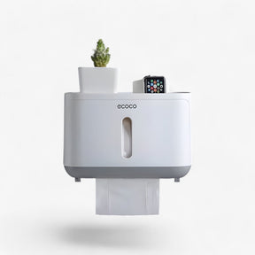 home & garden : Waterdichte Dispenser - Opbergoplossing voor de Badkamer - Wit in E-Grijs van Pantino