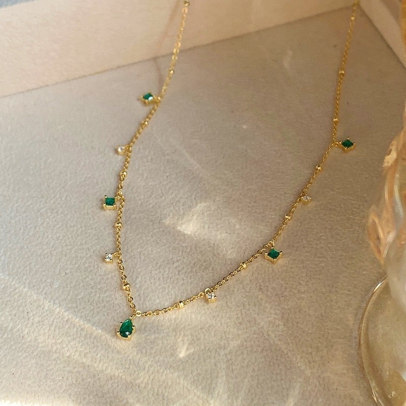 Necklace : Ketting Goud - Crystal Emily in van Pantino
