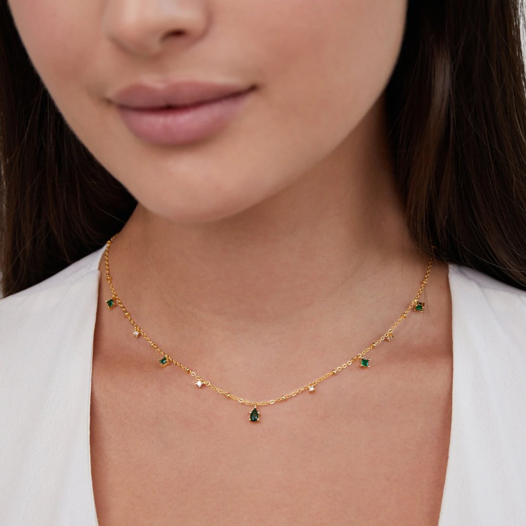Necklace : Ketting Goud - Crystal Emily in van Pantino