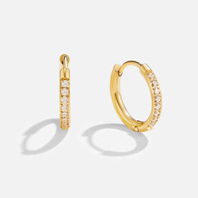Earrings : Oorbellen Goud - Eternity Crystal Roestvrij Staal in van Pantino