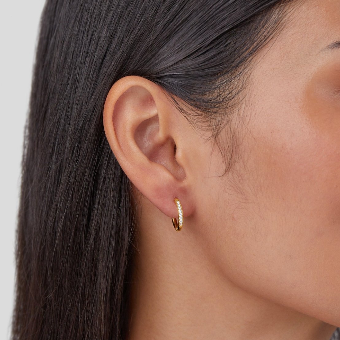Earrings : Oorbellen Goud - Eternity Crystal Roestvrij Staal in van Pantino