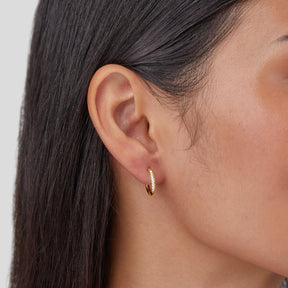 Earrings : Oorbellen Goud - Eternity Crystal Roestvrij Staal in van Pantino