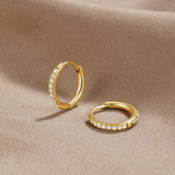 Ohrringe Gold - Eternity Crystal Edelstahl  