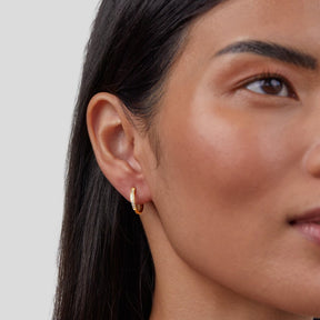Earrings : Oorbellen Goud - Eternity Crystal Roestvrij Staal in van Pantino