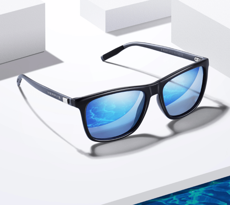 Sunglasses : Gepolariseerde Zonnebrillen voor Mannen - Zwart-Zwart in van Pantino