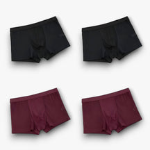 Men's Boxer Briefs : Broek Heren Zwart - Klassieke Boxerbroek - Herenboxerstijl voor een Moeiteloze Aantrekkingskracht (4+4 Gratis) in 2 zwart 2 paars van Pantino