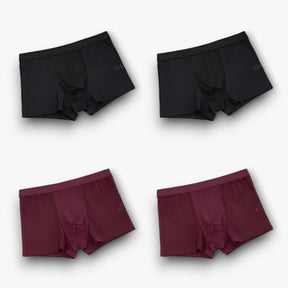 Men's Boxer Briefs : Broek Heren Zwart - Klassieke Boxerbroek - Herenboxerstijl voor een Moeiteloze Aantrekkingskracht (4+4 Gratis) in 2 zwart 2 paars van Pantino