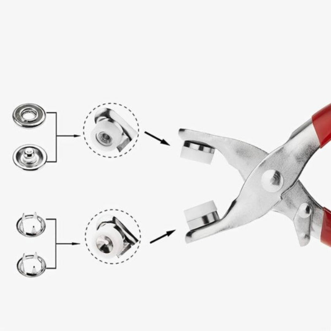 Snap Pliers : SnapPliers Drukknopen Tang - Bevestiging voor Hobbytextiel - Set in van Pantino