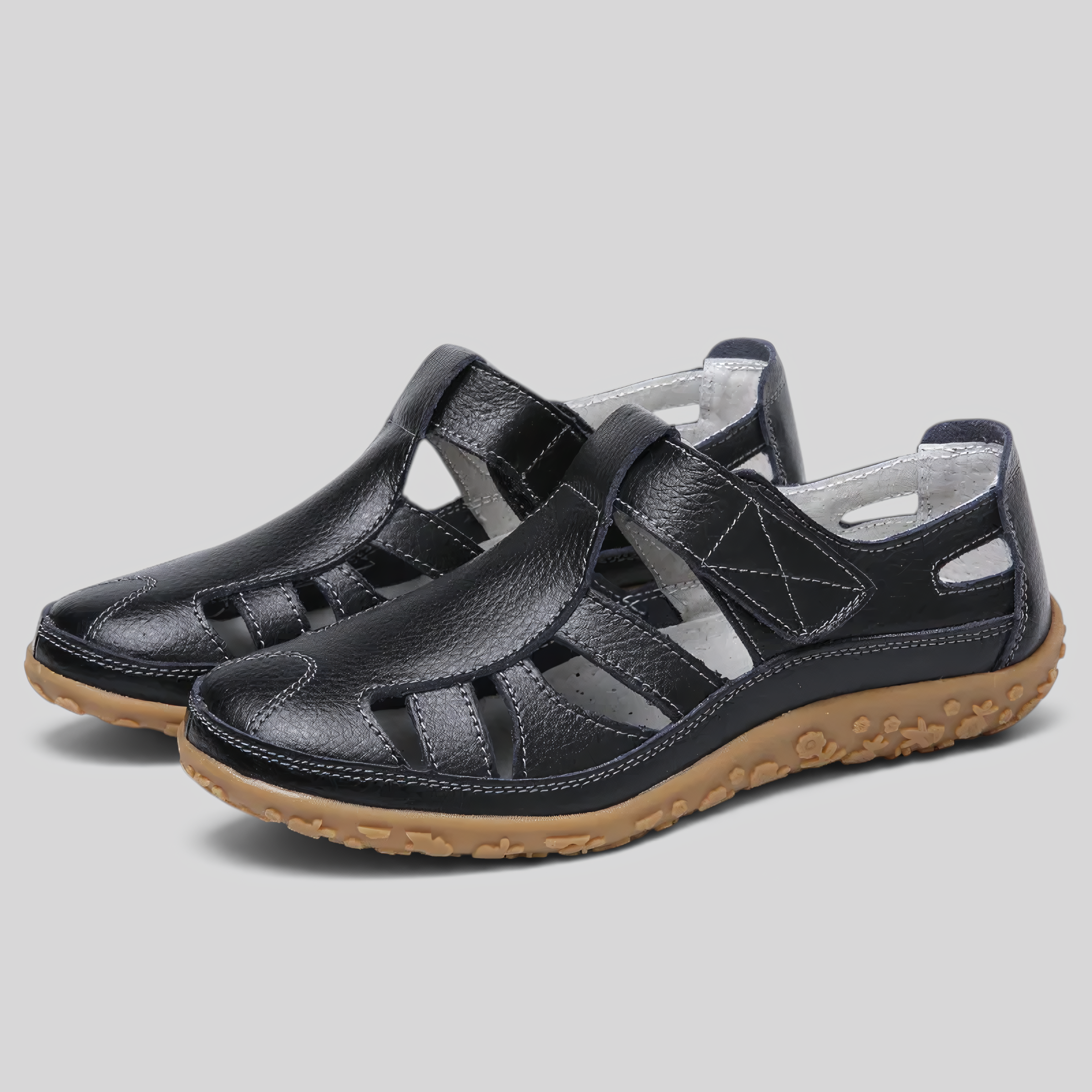 image_ai : Dames Sandalen - Orthopedisch, Anti-slip & Comfortabel in Zwart van Jeecey