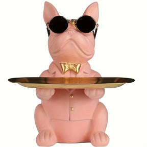 home & garden : Multifunctionele Bulldog Opbergstandbeeld - Marineblauw Zittend in van Pantino