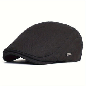Newsboy Hat : Warme Newsboy Hoed, Cabbie Hoed, Gatsby Hoed Vintage - Zwart in van Pantino