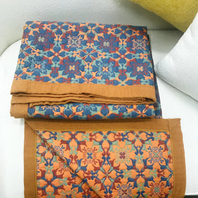 home & garden : Katoenen Quilt Oranje Blauw - Zeslaags Warm Beddengoed - Katoen in van Pantino