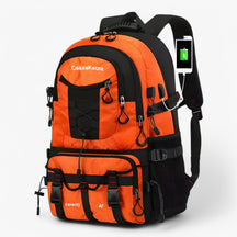 outdoor equipment : Trekking Rugzak 40L Oranje - Waterdichte, Duurzame & Comfortabele Backpack voor Heren & Dames in Oranje van Pantino