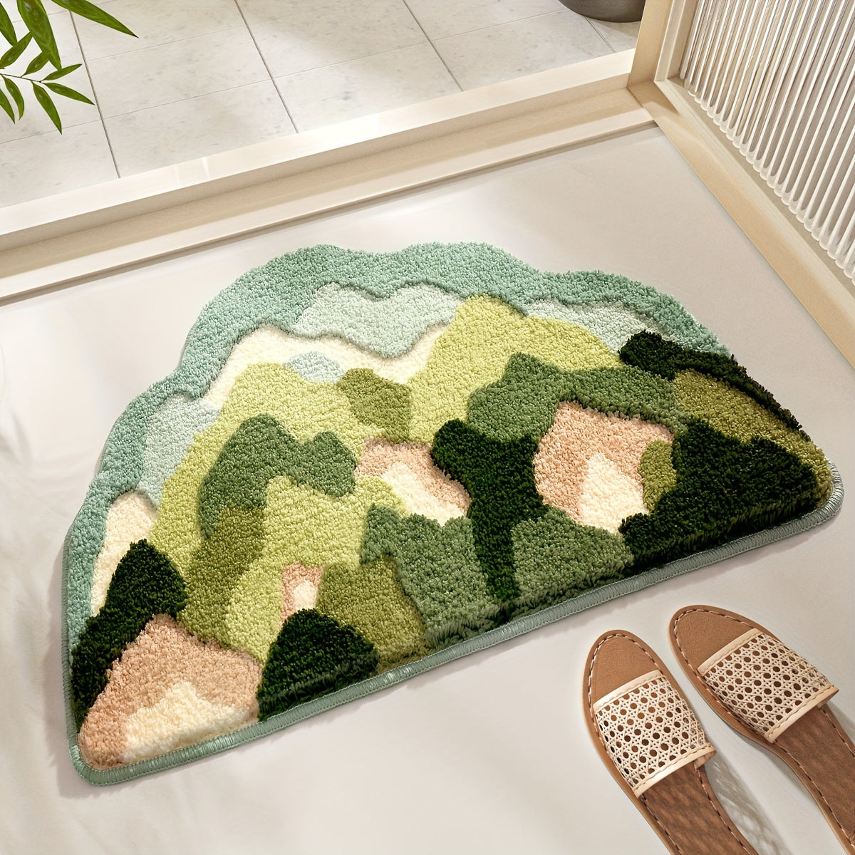 home & garden : Badmat met Bloemenmotief, Extra Zacht en Absorberend in van Pantino