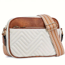 bags : Vegan Leren Schoudertas Dames - Stijlvol Duurzaam Design - Vegan Leer in Beige met bruin van Pantino