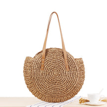 bags : Stro Handtas Zomer Strand - Beige in Kameel M van Pantino