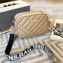 bags : Crossbody Tas Zwart - S.f.y. - Vierkanten in Khaki van Pantino