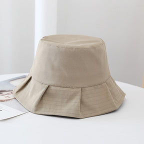 Bucket Hat : Zomer Solid Bucket Hat - Geel in Koffie van Pantino