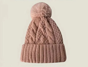 Beanie : Beanie Wit - Trendy Polyester in Roze van Pantino