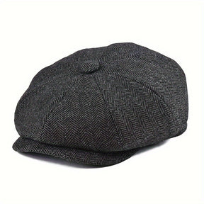 Beret : Baret Zwart - Een Lichte Uniseks Schildershoed, Vintage Britse Stijl in van Pantino