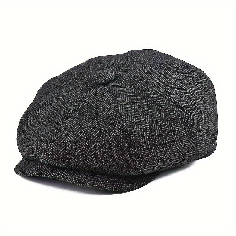 Beret : Baret Zwart - Een Lichte Uniseks Schildershoed, Vintage Britse Stijl in van Pantino