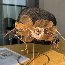 Beanie : Gebreide Krulmuts Beige - Comfortabele Katoen & Linnen Muts voor Dames/Heren in Zwart M van Pantino